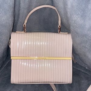 Ted Baker Suno Quilted Patent Enamel Mini Tote Bag